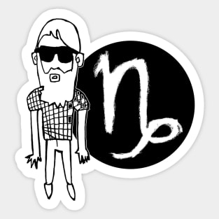 Capricorn Zodiac Man, Capricorn Guy Sticker